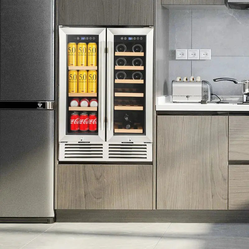 18 Bottle and 57 Can Dual Zone Freestanding Wine & Beverage Refrigerator | Fridge.com