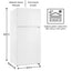 18 Cu. Ft. Top Freezer Refrigerator DOE in White | Fridge.com