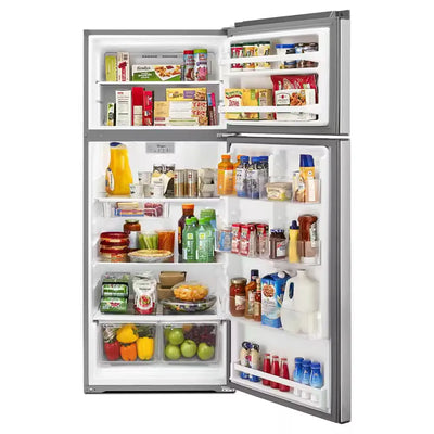 18 Cu. Ft. Top Freezer Refrigerator in Stainless Steel | Fridge.com