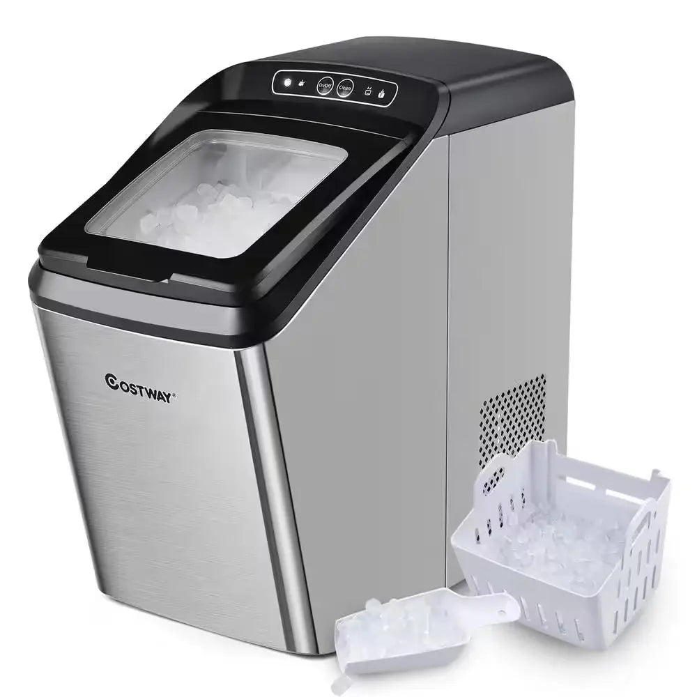 18 In. 29 Lb. Nugget Portable Ice Maker Machine Countertop Chewable Ice Maker Self-Cleaning | Fridge.com