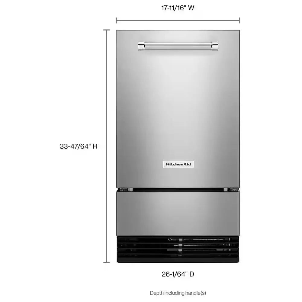 18 In. 50 Lb. Built-In Ice Maker in Printshield Stainless Steel | Fridge.com