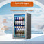 18.8 In. Single Zone 142-Can Beverage Cooler Freestanding Refrigerator Frost Free Tempered Glass Door in Stainless Steel | Fridge.com