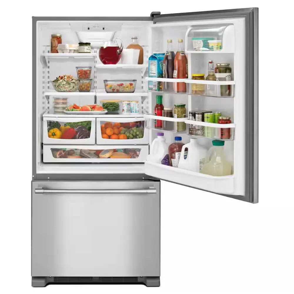 19 Cu. Ft. Bottom Freezer Refrigerator in Fingerprint Resistant Stainless Steel | Fridge.com