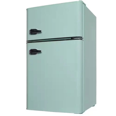 19.1 In. W 3.2 Cu. Ft. Retro Mini Refrigerator in Mint Green with Compact Freezer and 7 Temp Setting | Fridge.com