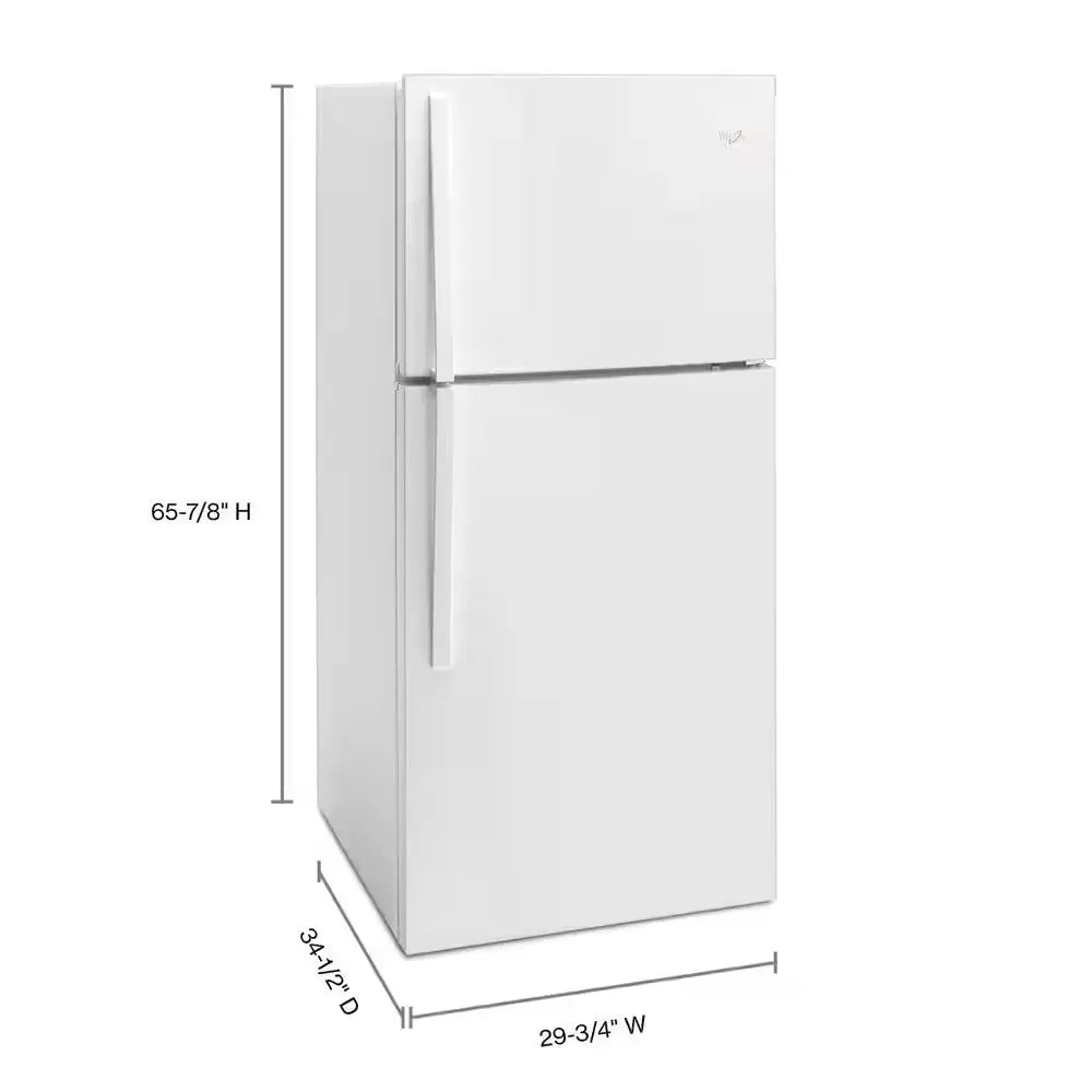 19.2 Cu. Ft. Top Freezer Refrigerator in White | Fridge.com