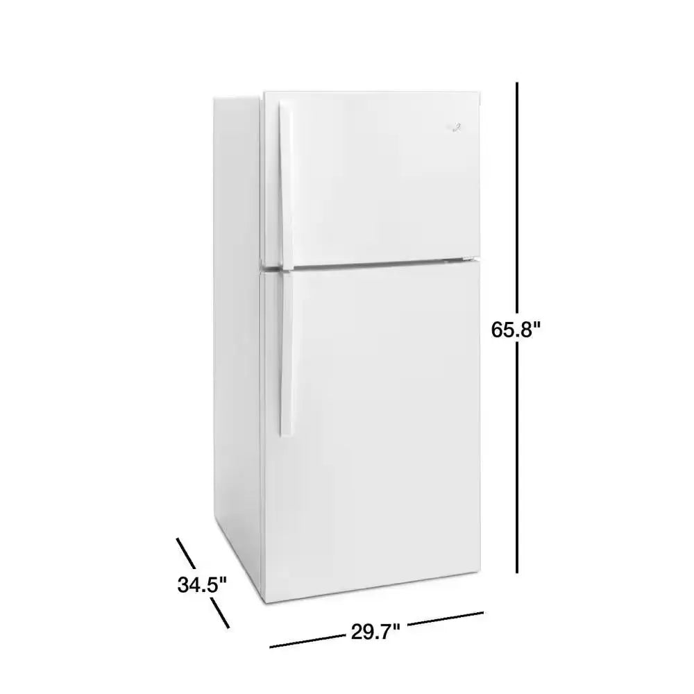 19.2 Cu. Ft. Top Freezer Refrigerator in White | Fridge.com