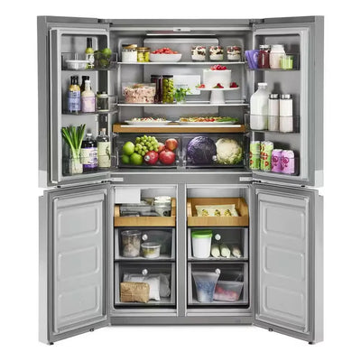 19.4 Cu. Ft. 36 In. W Counter-Depth 4-Door Refrigerator with Printshield Finish | Fridge.com