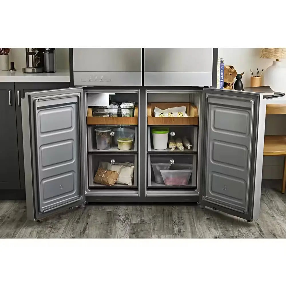 19.4 Cu. Ft. 36 In. W Counter-Depth 4-Door Refrigerator with Printshield Finish | Fridge.com