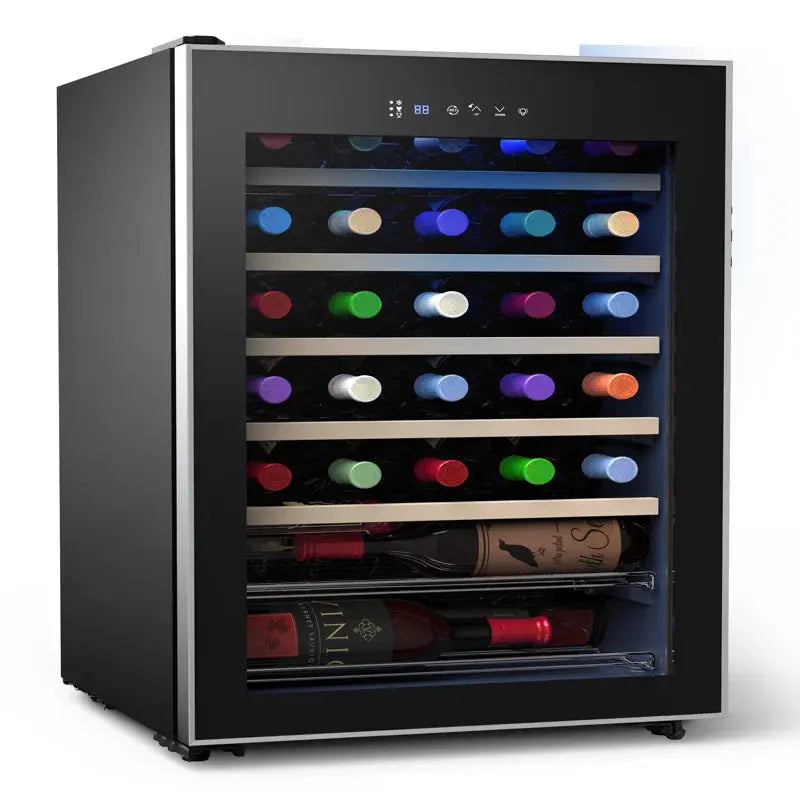 19.68'' 30 Bottle Single Zone Free-Standing Wine Refrigerator | Fridge.com