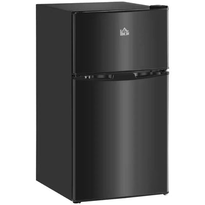 19.75 In. 3.5 Cu. Ft. Mini Refrigerator in Black with Freezer, Reversible Double Door and Adjustable Thermostat | Fridge.com