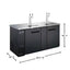 Three 1/2 Barrel Beer Keg Dispenser Refrigerator Cooler with 2 Double Tap Towers | Fridge.com