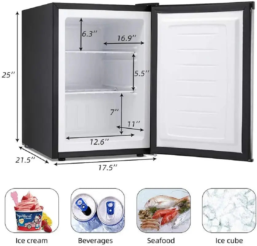 2.1 Cubic Feet Undercounter Upright Freezer with Adjustable Temperature Controls | Fridge.com