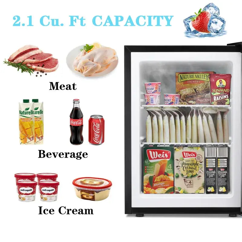 2.1 Cubic Feet Undercounter Upright Freezer with Adjustable Temperature Controls | Fridge.com