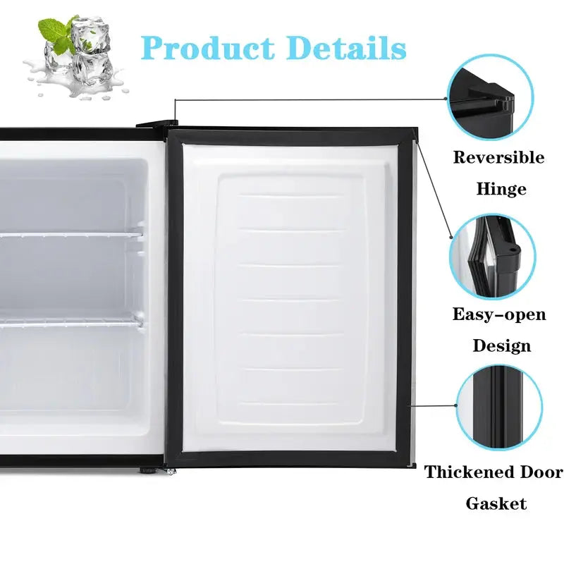 2.1 Cubic Feet Undercounter Upright Freezer with Adjustable Temperature Controls | Fridge.com