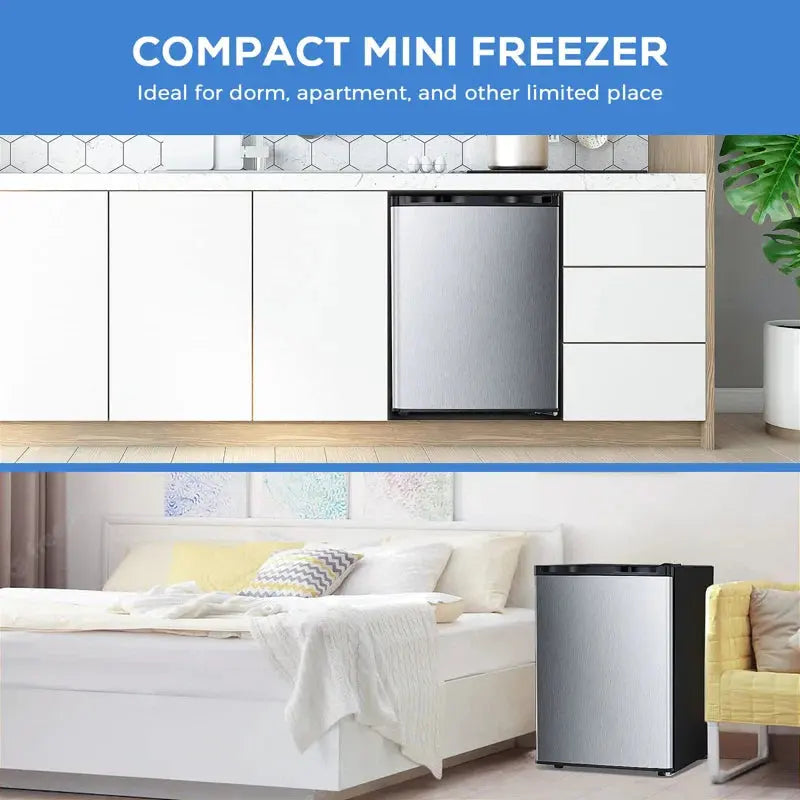 2.1 Cubic Feet Upright Freezer with Adjustable Temperature Controls | Fridge.com