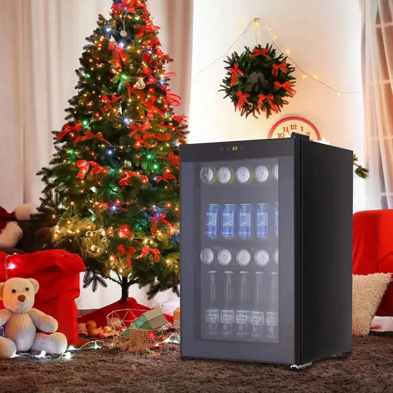 2.3 Cu.Ft Beverage Refrigerator Cooler, Mini Fridge with LCD Temperature Control | Fridge.com