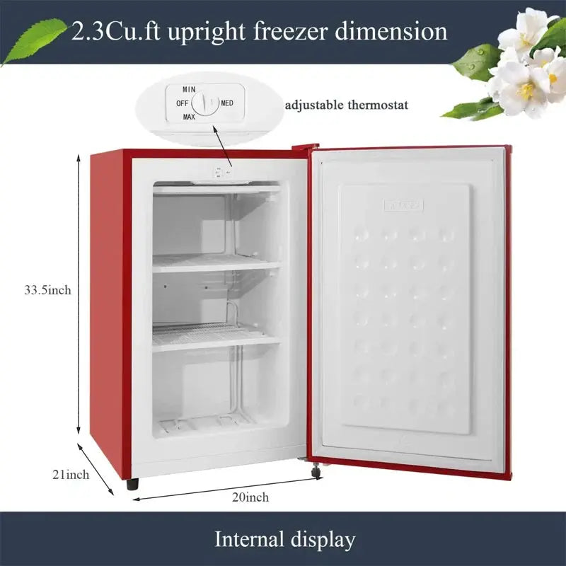 2.3 Cubic Feet Upright Freezer with Adjustable Temperature Controls | Fridge.com