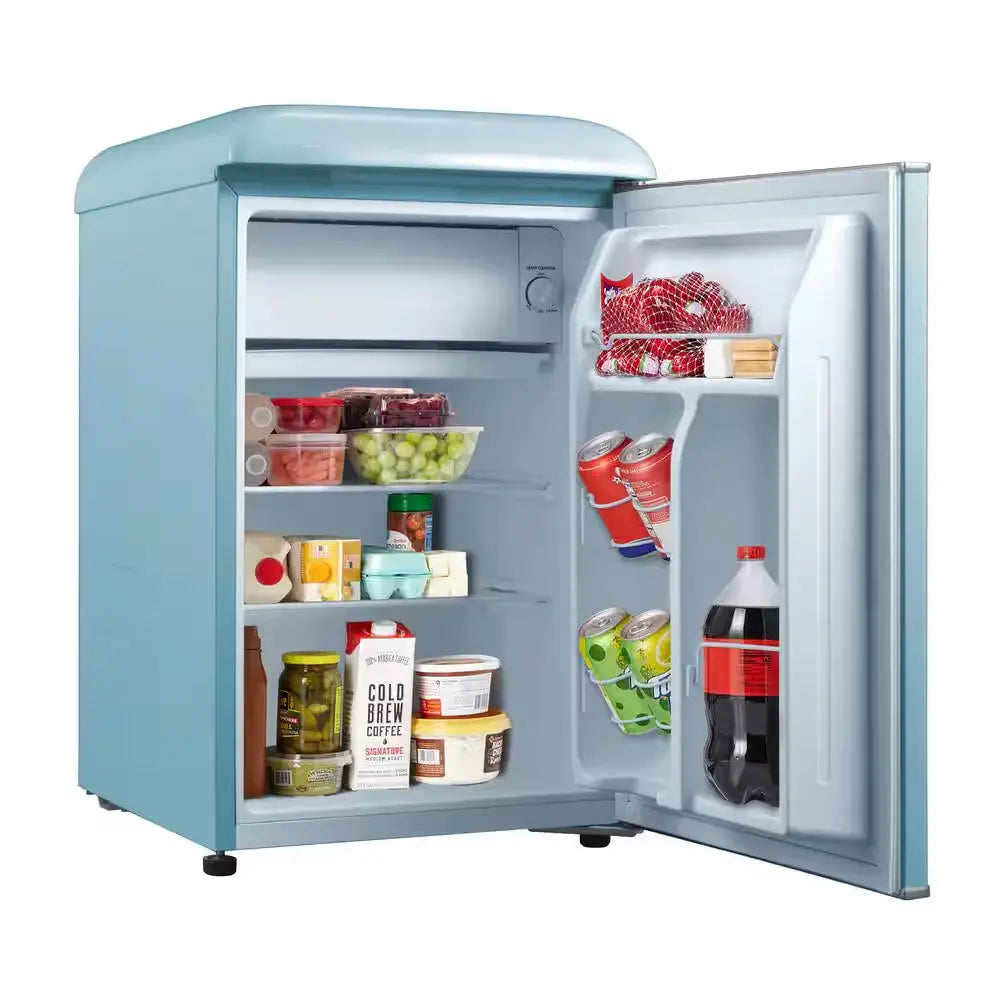 2.5 Cu. Ft. Retro Mini Fridge in Bebop Blue with Chiller | Fridge.com