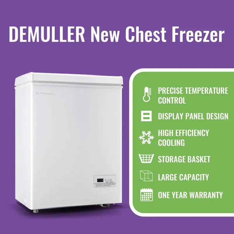 2.5 Cubic Feet Chest Freezer with Adjustable Temperature Controls | Fridge.com