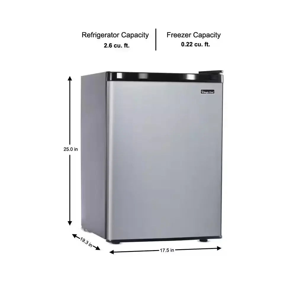 2.6 Cu. Ft. Mini Fridge in Stainless Look, ENERGY STAR | Fridge.com