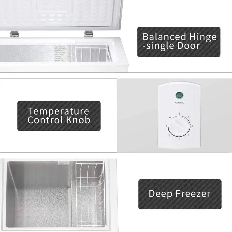 2.7 Cubic Feet Cu. Ft. Freestanding Garage Ready Freezer with 7 Adjustable Temperature Controls | Fridge.com