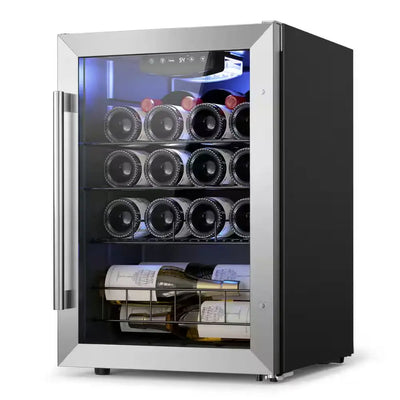 20-Bottle Freestanding Compressor Wine Cooler Refrigerator Fridge Cellar Cooling Unit in Stainless Steel Frost Free | Fridge.com