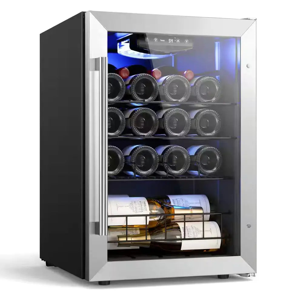 20-Bottle Freestanding Compressor Wine Cooler Refrigerator Fridge Cellar Cooling Unit in Stainless Steel Frost Free | Fridge.com