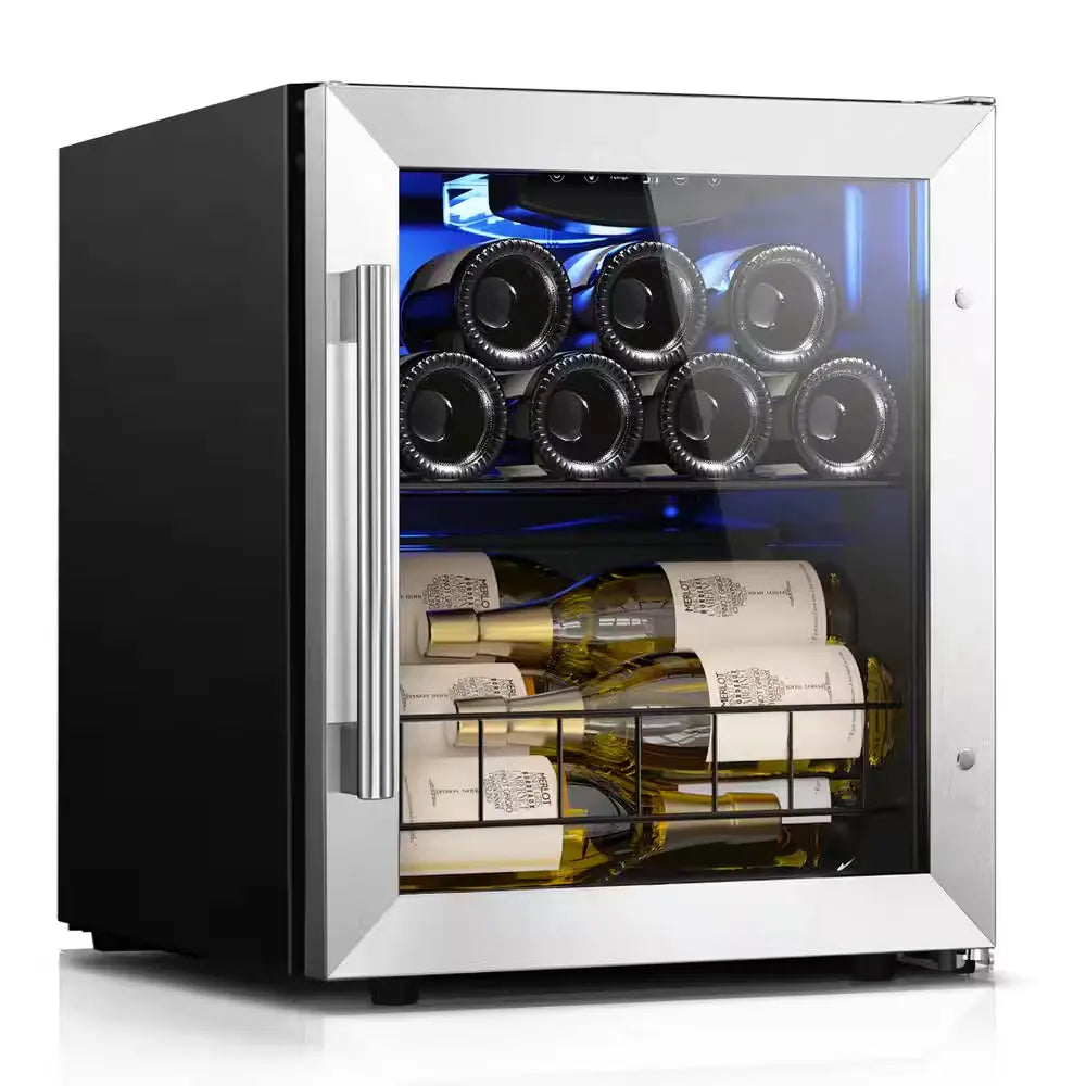 20-Bottle Freestanding Compressor Wine Cooler Refrigerator Fridge Cellar Cooling Unit in Stainless Steel Frost Free | Fridge.com