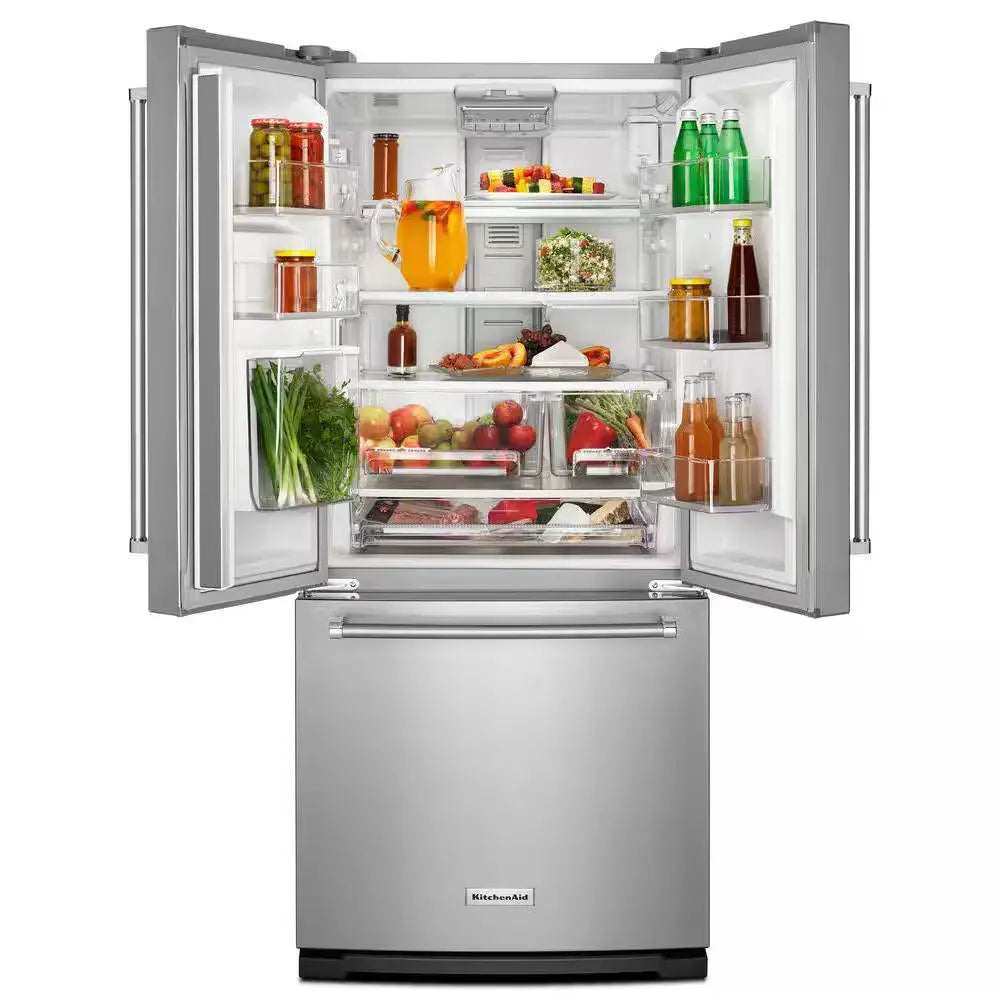 20 Cu. Ft. French Door Refrigerator in Stainless Steel with Interior Water Dispenser | Fridge.com