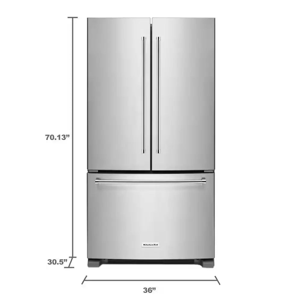 20 Cu. Ft. French Door Refrigerator in Stainless Steel, Counter Depth | Fridge.com