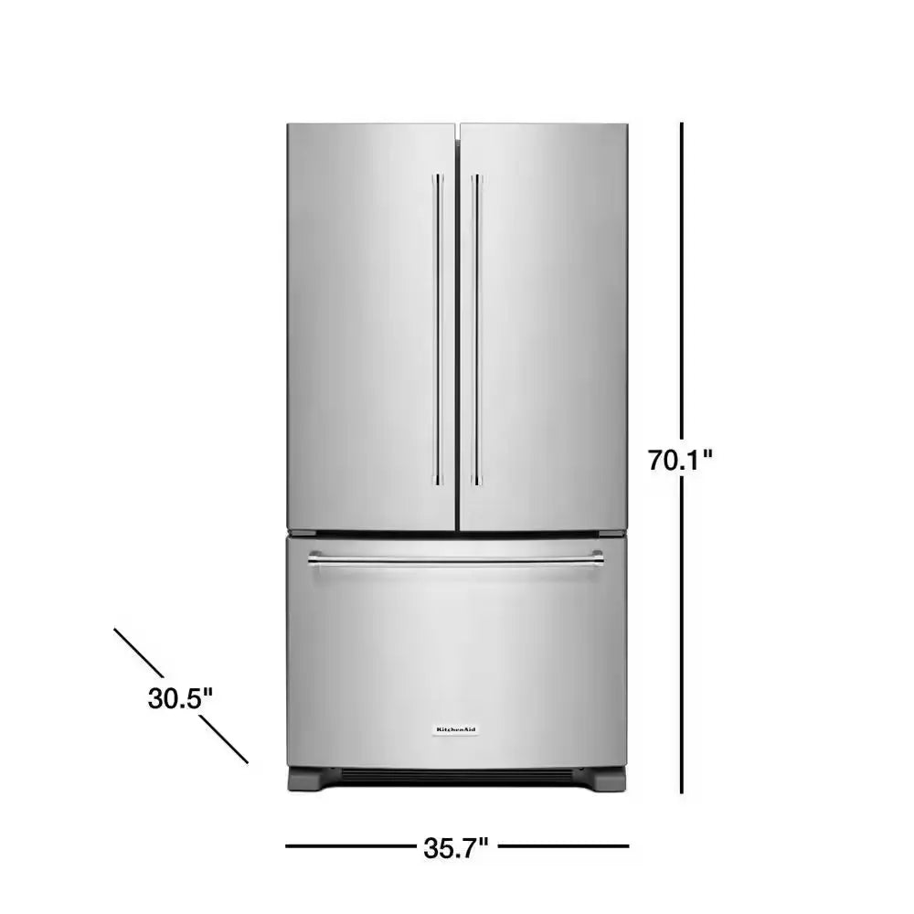 20 Cu. Ft. French Door Refrigerator in Stainless Steel, Counter Depth | Fridge.com