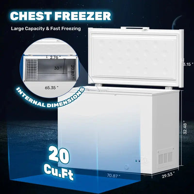 20 Cubic Feet Garage Ready Freezer with Adjustable Temperature Controls | Fridge.com