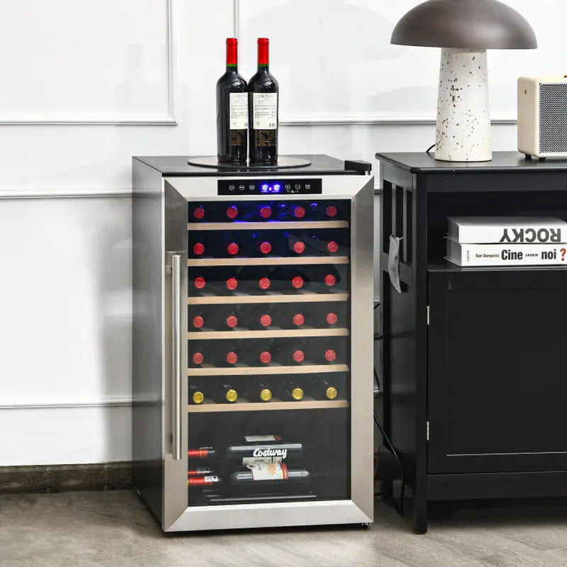 20 Inch Wine Refrigerator for 33 Bottles and Tempered Glass Door | Fridge.com