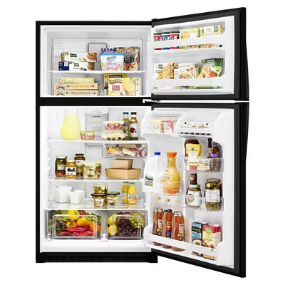 20.5 Cu. Ft. Top Freezer Refrigerator in Black | Fridge.com