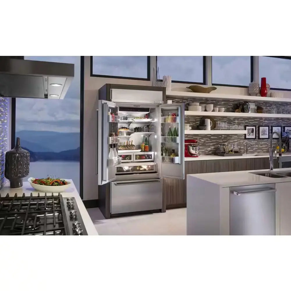 20.8 Cu. Ft. Built-In French Door Refrigerator in Stainless Steel with Platinum Interior | Fridge.com