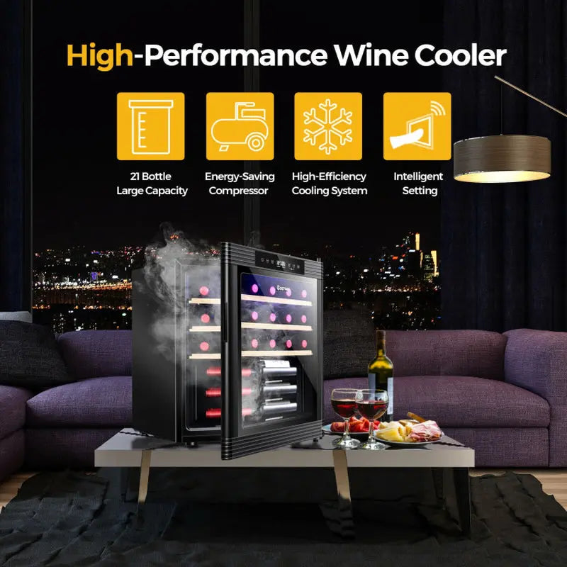 21 Bottle Compressor Wine Cooler Refrigerator with Digital Control | Fridge.com