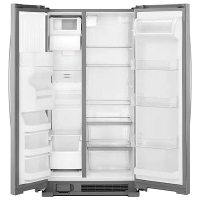 21 Cu. Ft. Side-By-Side Refrigerator Built-In and Standard in Monochromatic Stainless Steel | Fridge.com