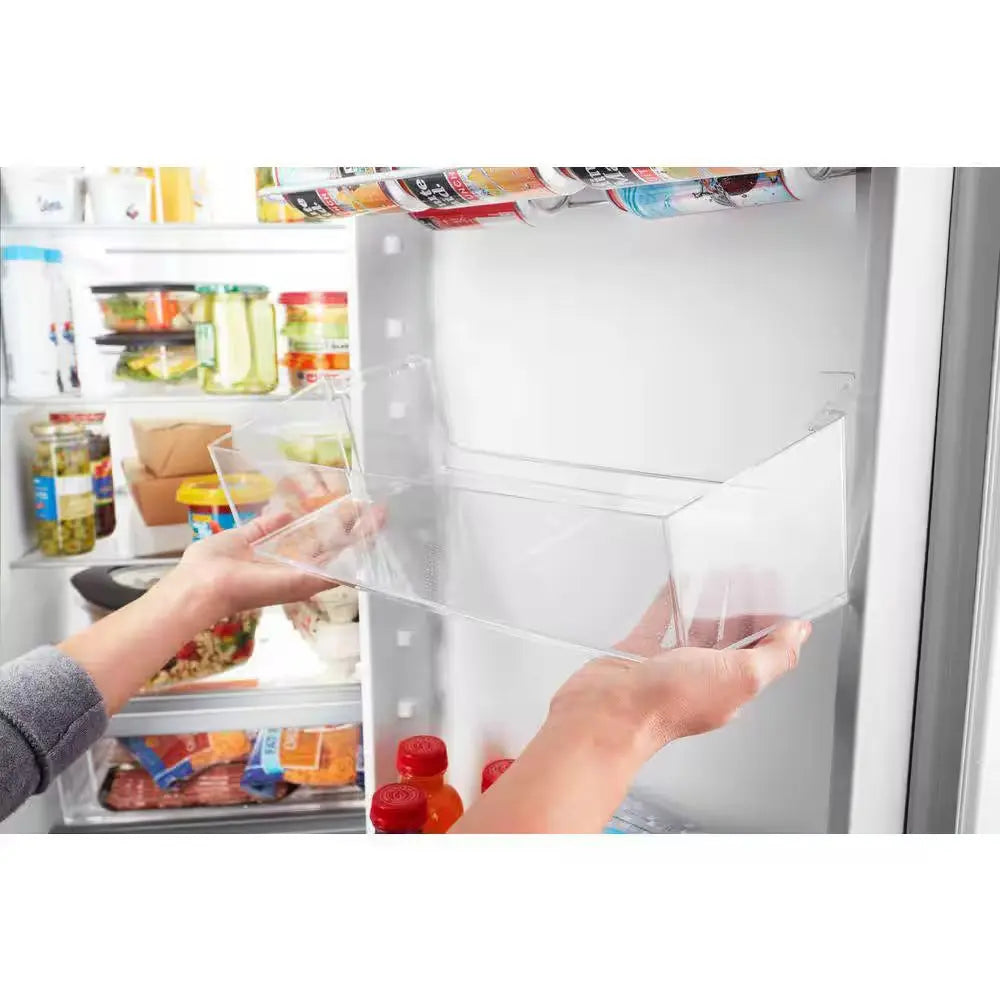 21 Cu. Ft. Side-By-Side Refrigerator Built-In and Standard in Monochromatic Stainless Steel | Fridge.com