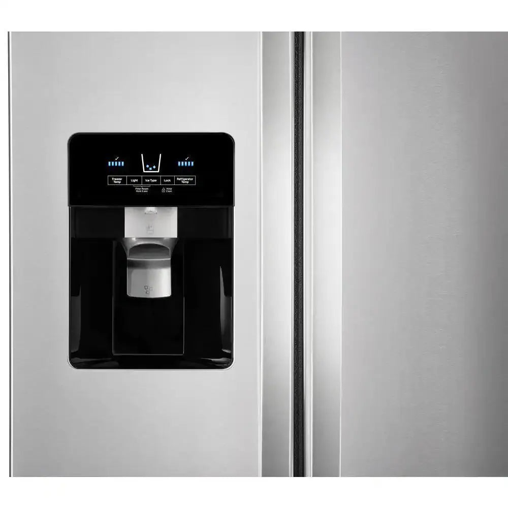 21 Cu. Ft. Side-By-Side Refrigerator Built-In and Standard in Monochromatic Stainless Steel | Fridge.com