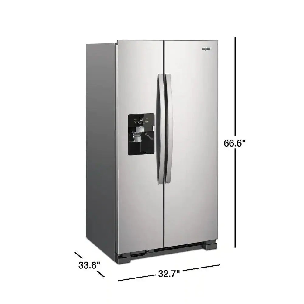 21 Cu. Ft. Side-By-Side Refrigerator Built-In and Standard in Monochromatic Stainless Steel | Fridge.com