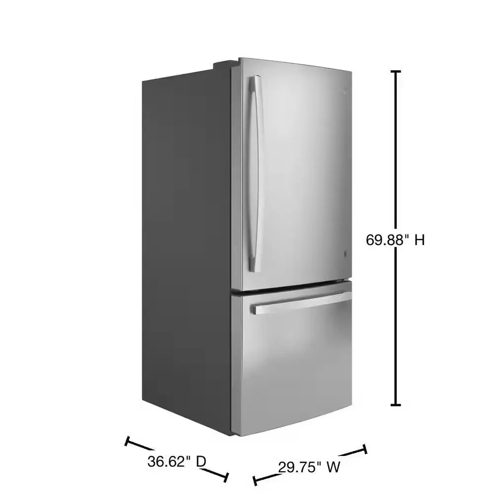 21.0 Cu. Ft. Bottom Freezer Refrigerator in Fingerprint Resistant Stainless Steel, Standard Depth ENERGY STAR | Fridge.com