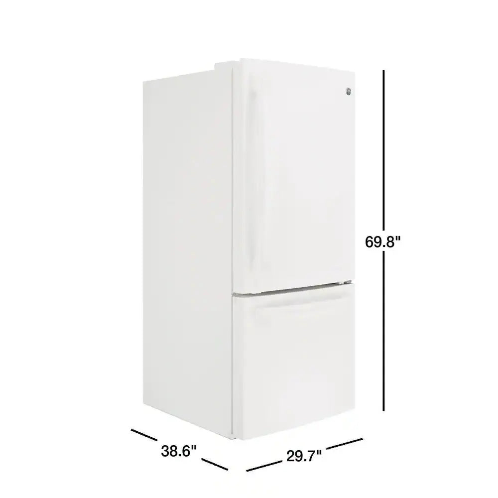 21.0 Cu. Ft. Bottom Freezer Refrigerator in White, ENERGY STAR | Fridge.com