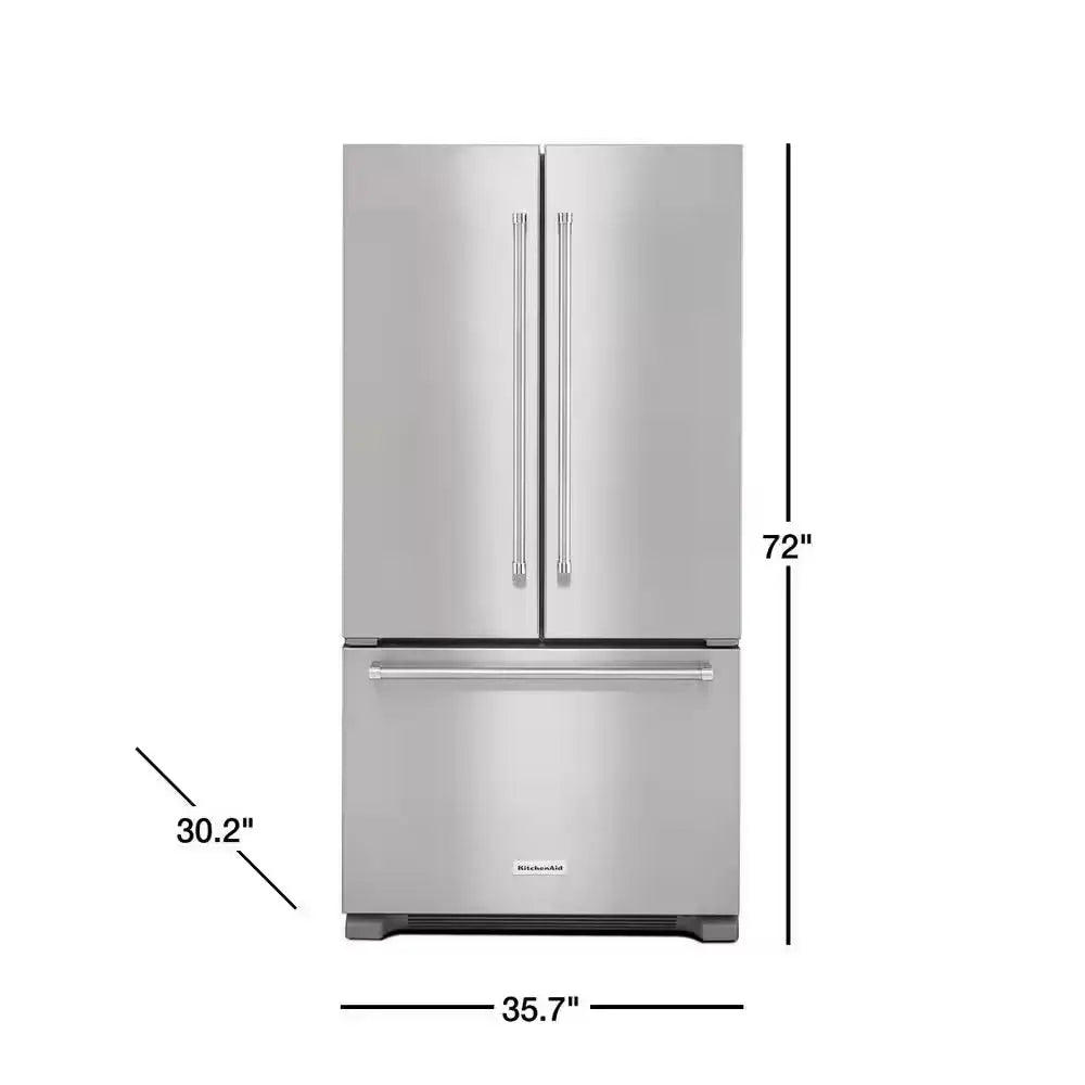 21.9 Cu. Ft. French Door Refrigerator in Stainless Steel, Counter Depth | Fridge.com