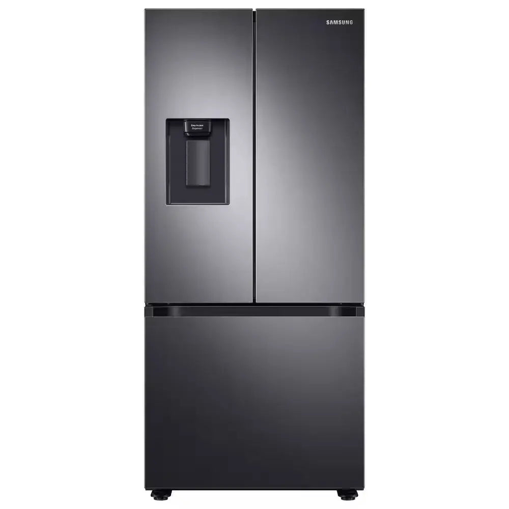 22 Cu. Ft. 3-Door French Door Smart Refrigerator with Water Dispenser in Fingerprint Resistant Black Stainless Steel | Fridge.com