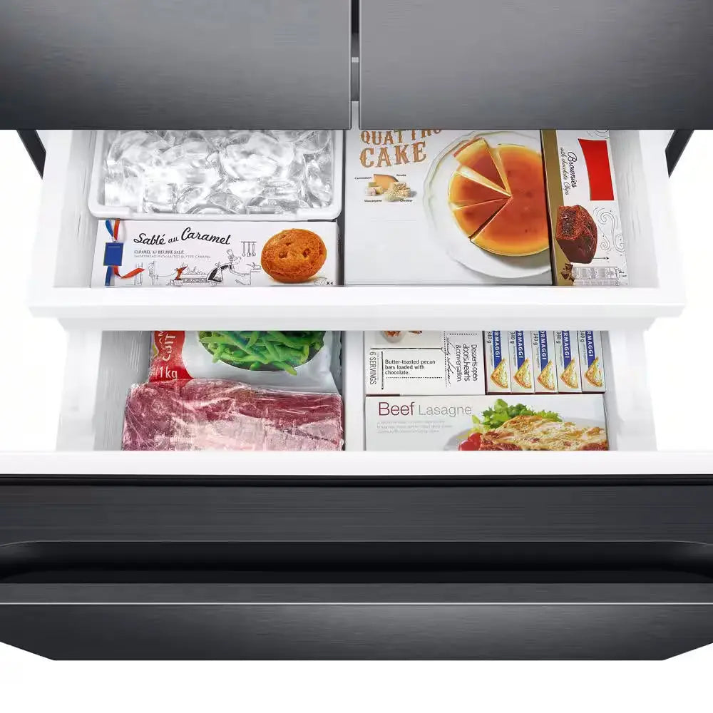 22 Cu. Ft. 3-Door French Door Smart Refrigerator with Water Dispenser in Fingerprint Resistant Black Stainless Steel | Fridge.com