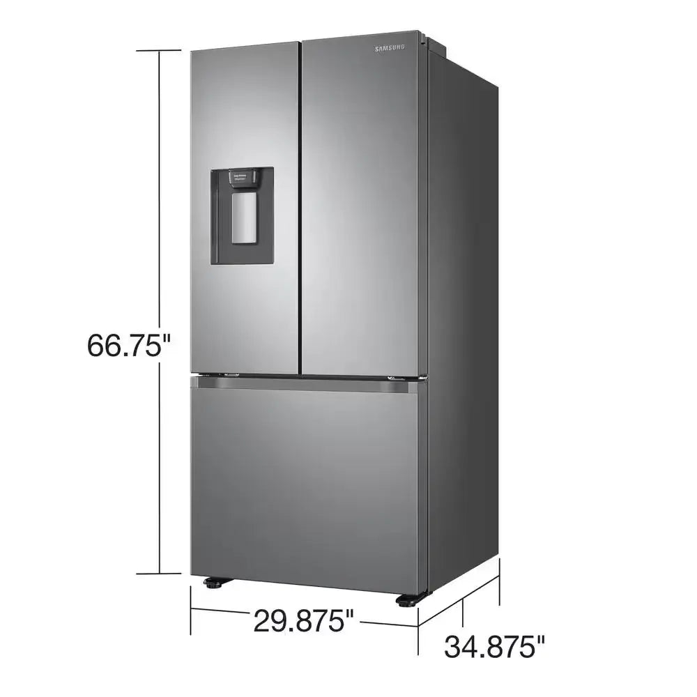 22 Cu. Ft. 3-Door French Door Smart Refrigerator with Water Dispenser in Fingerprint Resistant Stainless Steel | Fridge.com