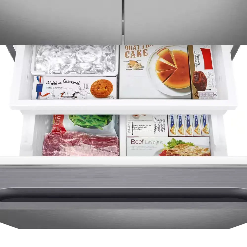 22 Cu. Ft. 3-Door French Door Smart Refrigerator with Water Dispenser in Fingerprint Resistant Stainless Steel | Fridge.com