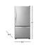 22 Cu. Ft. Bottom Freezer Refrigerator in Stainless Steel with Spill Guard Glass Shelves | Fridge.com