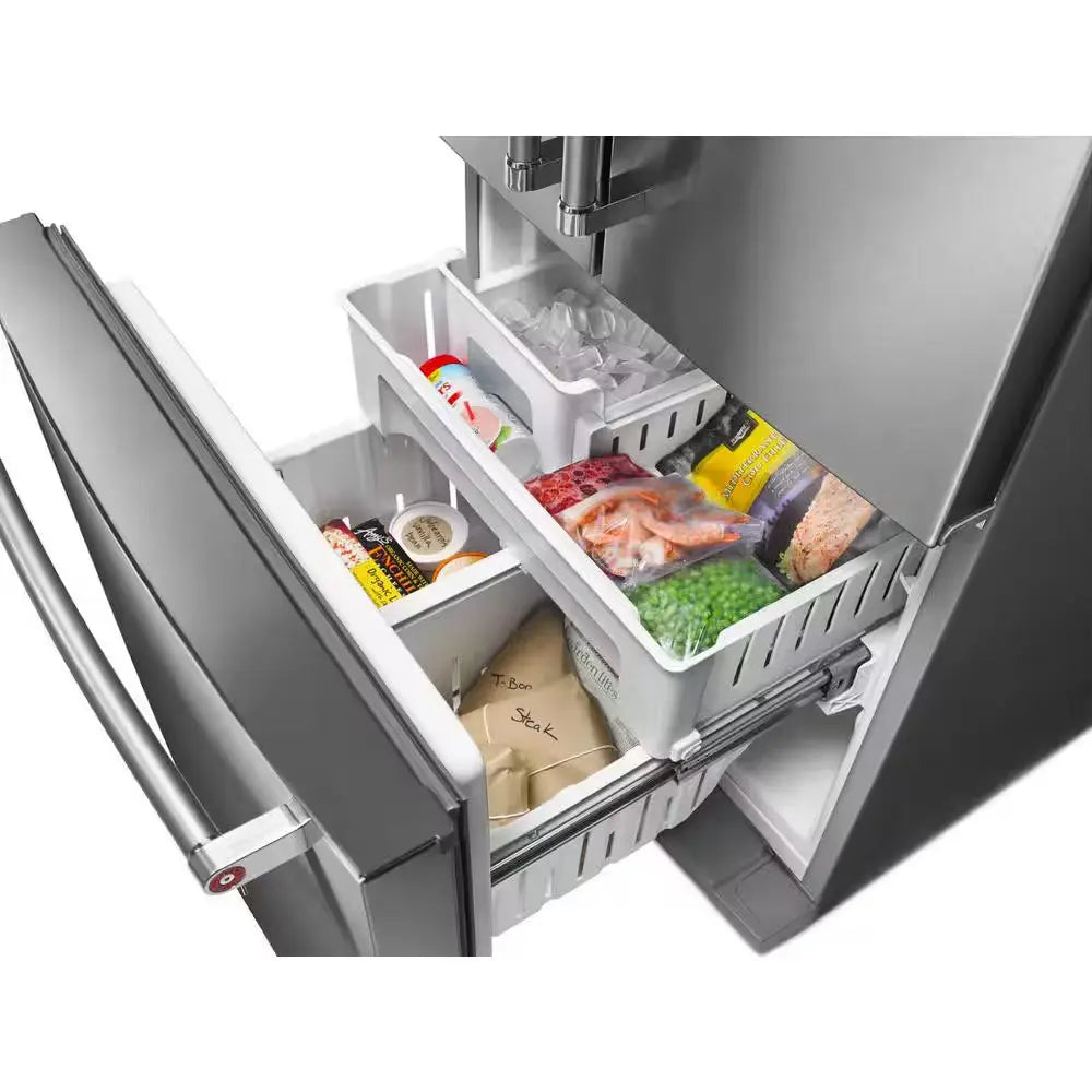 22.1 Cu. Ft. French Door Refrigerator in Stainless Steel with Interior Dispenser | Fridge.com