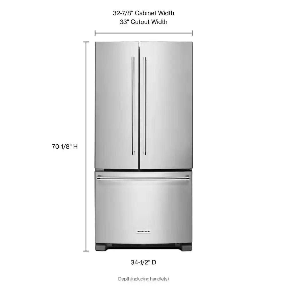 22.1 Cu. Ft. French Door Refrigerator in Stainless Steel with Interior Dispenser | Fridge.com